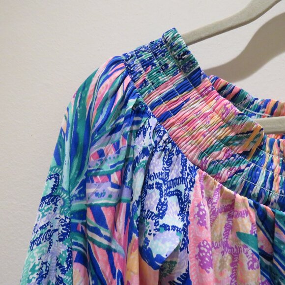 LILLY PULITZER Tobyn Tunic Off Shoulder Dress in Gypset Paradise Preppy Size S - Picture 5 of 15